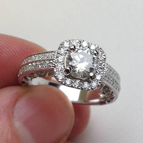 1940's Filigree Diamond Engagement Ring 14K Yellow Gold 1.07ct U-V/VS2 GIA