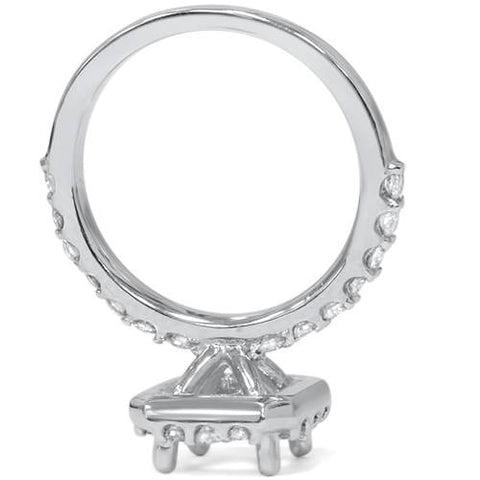 3/8ct Halo Diamond Ring 14K White Gold