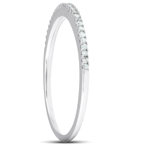 1/10ct Diamond Wedding Ring 10K White Gold