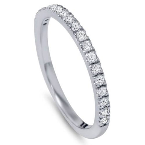 1/4ct Lab Created Diamond Wedding Ring 14K White Gold