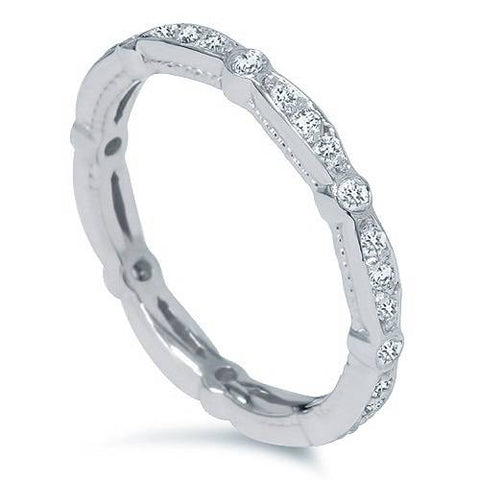 3/8ct Stackable Diamond Eternity Ring 14K White Gold