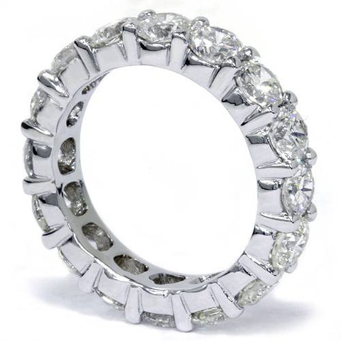5ct Prong Diamond Eternity Ring 14K White Gold