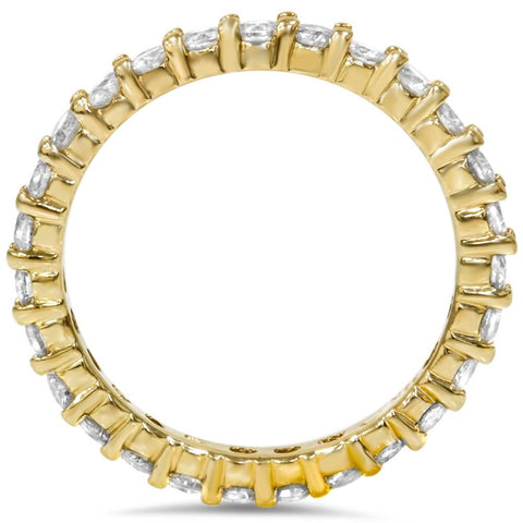 1 1/2ct Prong Diamond Eternity Ring 14K Yellow Gold