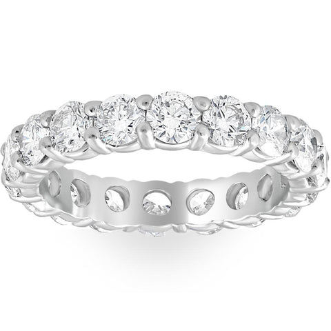 F/VS 950 Platinum 2ct Diamond Eternity Women's Wedding Band Stackable Ring