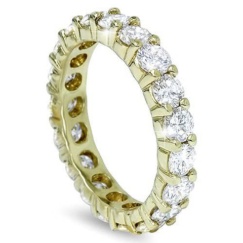 3ct Diamond Eternity Ring 14K Yellow Gold