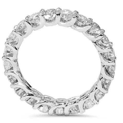 2 1/2 Carat U Prong Diamond Eternity Womens Wedding Ring 14K White Gold