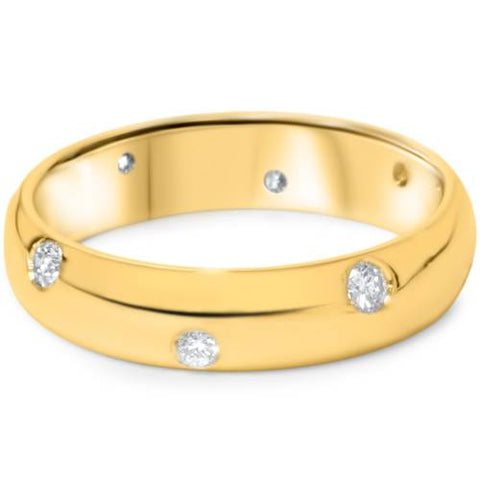 1/2ct Bezel Diamond Eternity Wedding Ring Yellow Gold