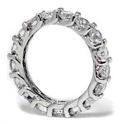 2 1/2ct U Shape Diamond Eternity Ring 14K White Gold