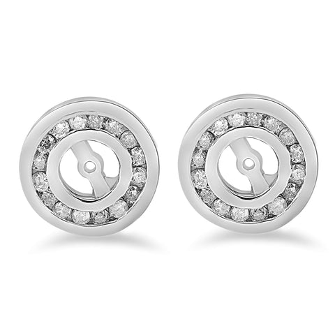 1/2 cttw Diamond Earring Jackets 14K White Gold (up to 4mm)