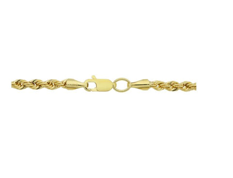 14k Yellow Gold Filled Men's 3.2-mm Rope Chain Necklace