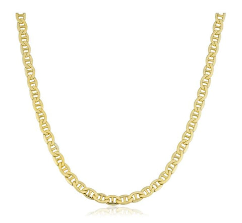Fremada 14k Yellow Gold Filled Men's 5mm Mariner Link Chain Necklace