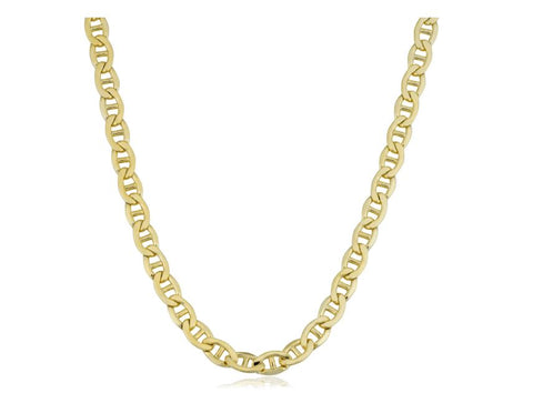 14k Yellow Gold Filled Men's 5.9mm Mariner Link Chain Necklace