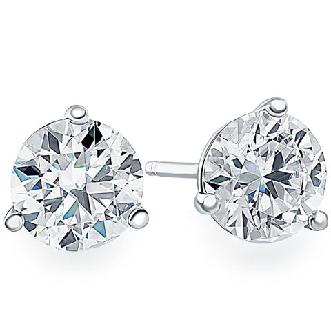 1.25Ct Round Brilliant Cut Natural Diamond Stud Earrings in 14K