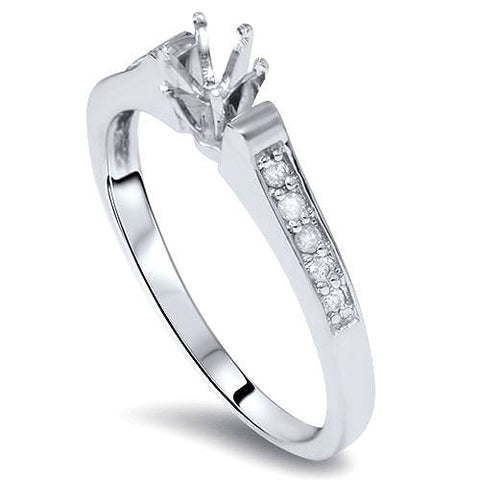 Diamond Engagement Semi Mount Ring Setting White Gold