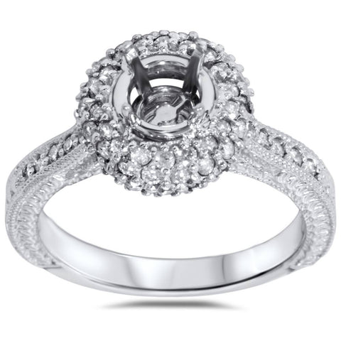 5/8ct Diamond Engagement Ring Setting White Gold Mount