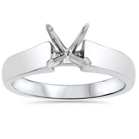Cathedral Semi Mount Engagement Ring 14 Karat White Gold Setting