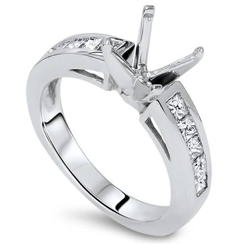 1/2ct Princess Cut Cathedral Engagement Ring Setting