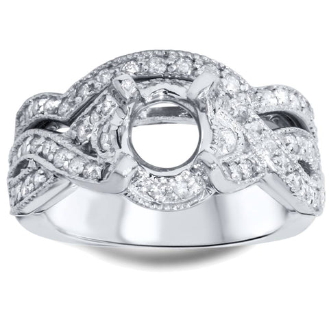 7/8ct Diamond Engagement Wedding Ring Set Setting 14K