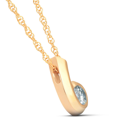 1/4ct Solitaire Real Round Diamond Pendant 14K Yellow Gold Womens Necklace
