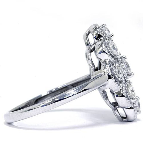 5/8ct Vintage Style Diamond Ring 14K White Gold