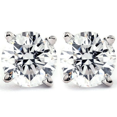 1/3 Ct TDW Diamond Studs Available in 14k White or Yellow Gold