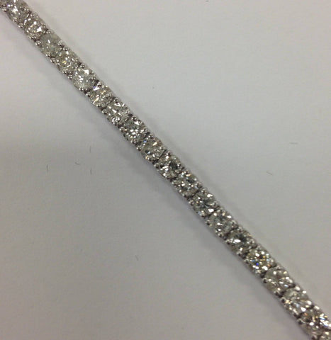 6.25 Ct Diamond Tennis Bracelet 7" One Row Natural Round Diamonds 14K White Gold