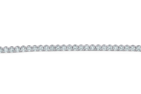 7 Carat Round Lab Grown Diamond Tennis Bracelet 18K White Gold 7"