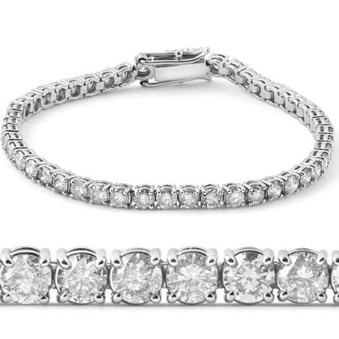 Platinum 11ct Diamond Tennis Bracelet 7"