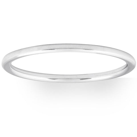 Thin Wire Round Dome 10k Gold High Polished Wedding Band Stackable Ring