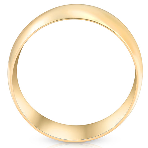 10mm Comfort Fit 14K Yellow Gold Wedding Band Mens Ring