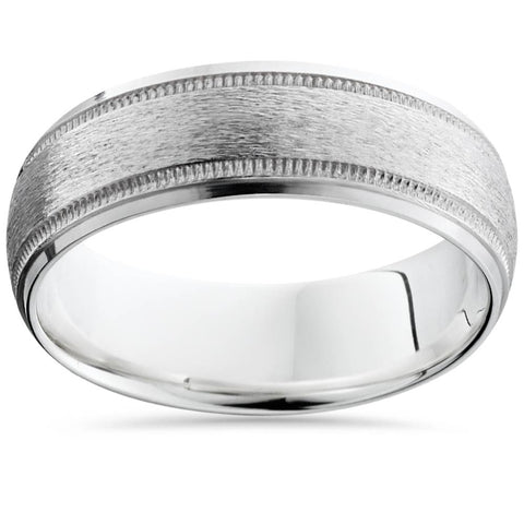 Platinum 6mm Brushed Ring Men's Wedding Band