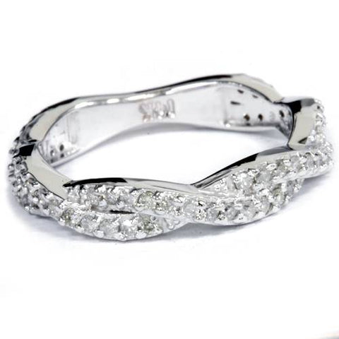 .40Ct Natural Diamond Infinity Ring 14K White Gold  5