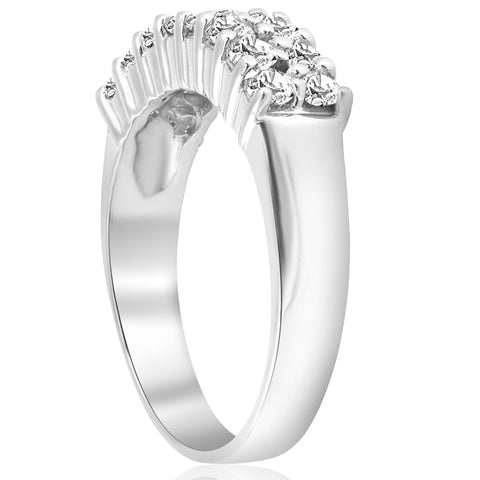 1 5/8ct Diamond Anniversary Wedding Womens 14k White Gold Bridal Ring Jewelry