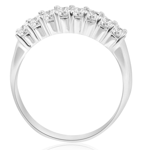 1 5/8ct Diamond Anniversary Wedding White Gold Ring 14K