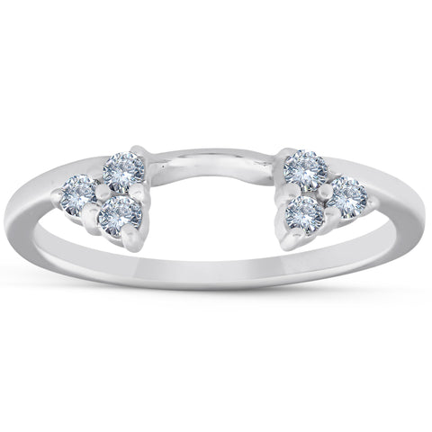 1/4ct Diamond Ring Enhancer Wedding Ring 14K White Gold