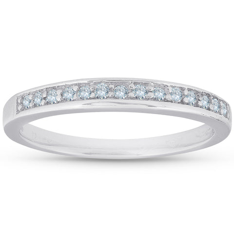 1/5ct Diamond Wedding 14K White Gold Anniversary Ring