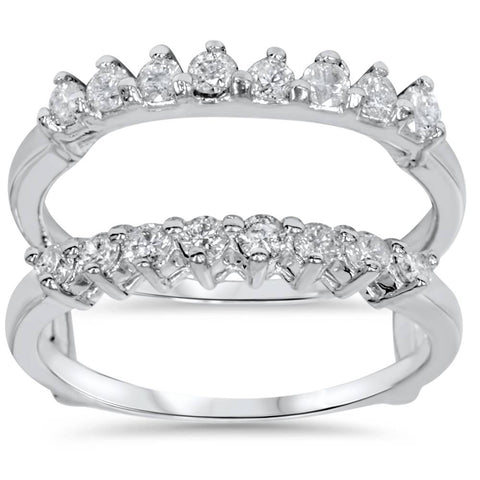 5/8ct Diamond Wedding Guard Ring Enhancer 14K White Gold