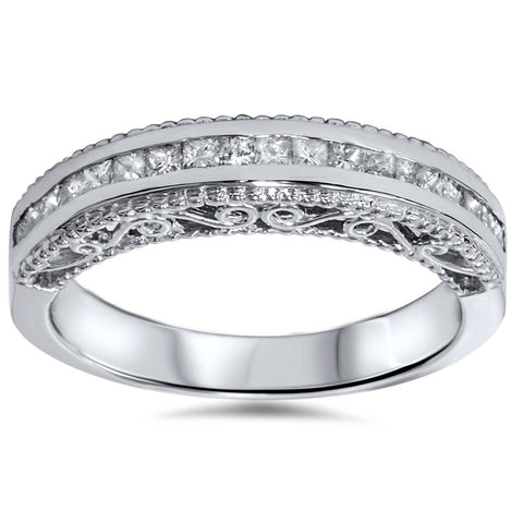 1/2ct Princess Cut Vintage 14K Diamond Anniversary Ring