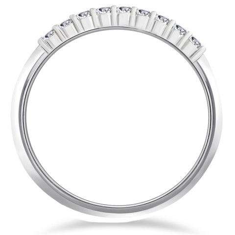 Platinum 1/4ct Stackable Round Diamond Wedding Ring
