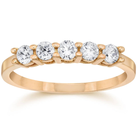 1/2ct Five Stone Diamond Ring 10K Rose Gold