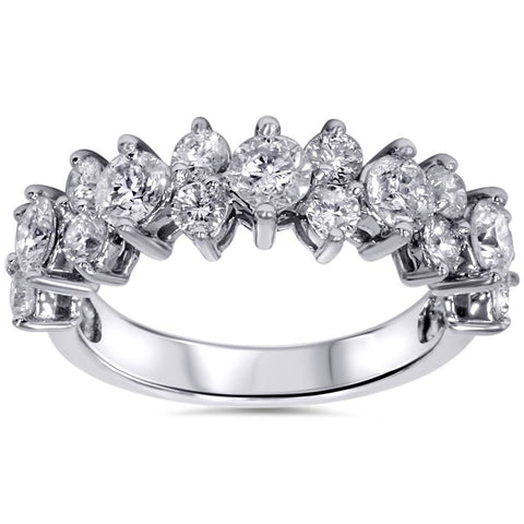 Big 2ct Diamond Anniversary Wedding Ring 14K White Gold