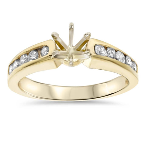 1/2ct Diamond Semi Mount Engagement Ring Setting Gold