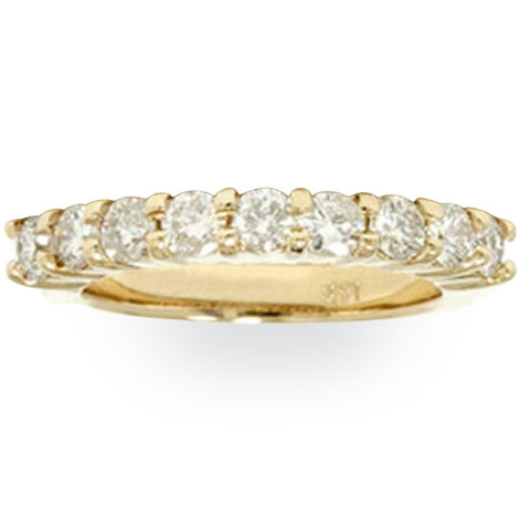 1ct Diamond Women's Wedding Anniversary Ring 14K Yellow Gold Ring Band