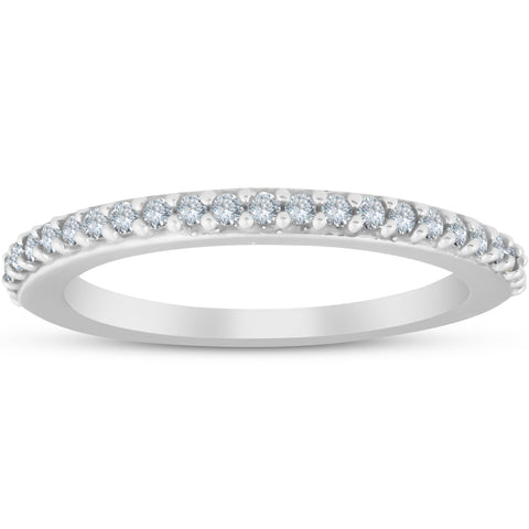 1/4ct Diamond Anniversary Wedding Ring 14K White Gold