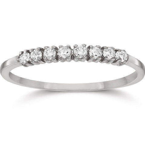 1/5ct Diamond Wedding Ring 14K White Gold