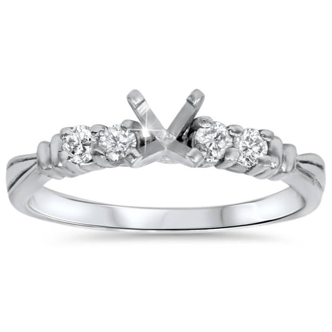 1/3ct Diamond Engagement Semi Mount Ring Setting 14K