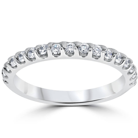 1/2ct Prong Diamond Wedding Ring 14K White Gold