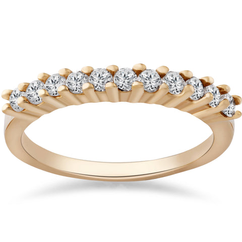 1/2 ct Diamond Ring 14k Yellow Gold Womens Wedding Band