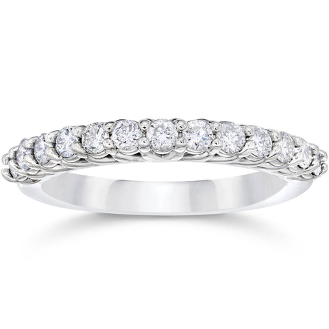 5/8Ct Diamond Wedding U Prong Trellis Ring 10K white Gold