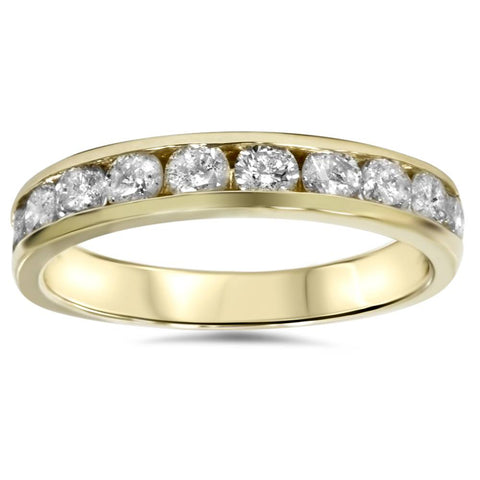 1/2ct 14K Yellow Gold Channel Set Diamond Wedding Ring